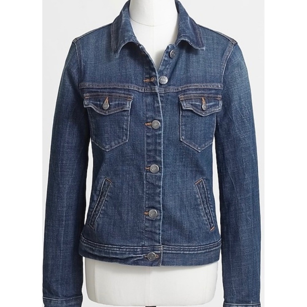 J. Crew Classic Denim Jean Jacket Dark Wash‎ Women's X-Small